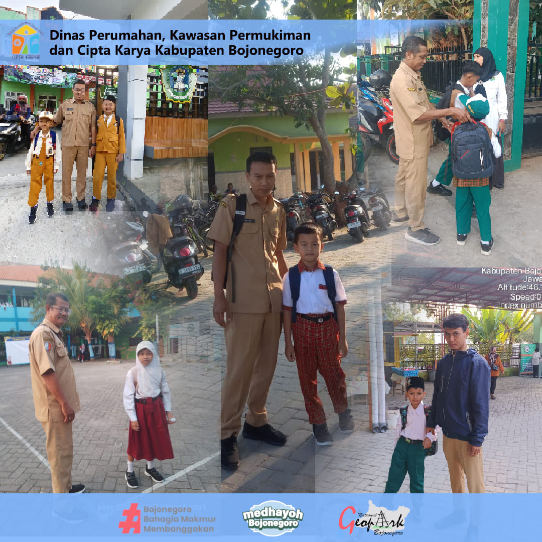 Dukung Ketahanan Keluarga, Pegawai Dinas PKP Cipta Karya Kompak Antar Anak di Hari Pertama Sekolah